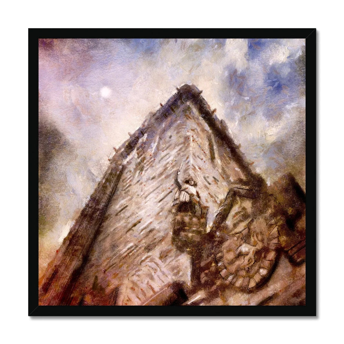 Wallace Monument Moonlight Framed Print - Historic & Iconic Art Gallery Scotland Worldwide Shipping Scottish Castles Paintings and Fine
