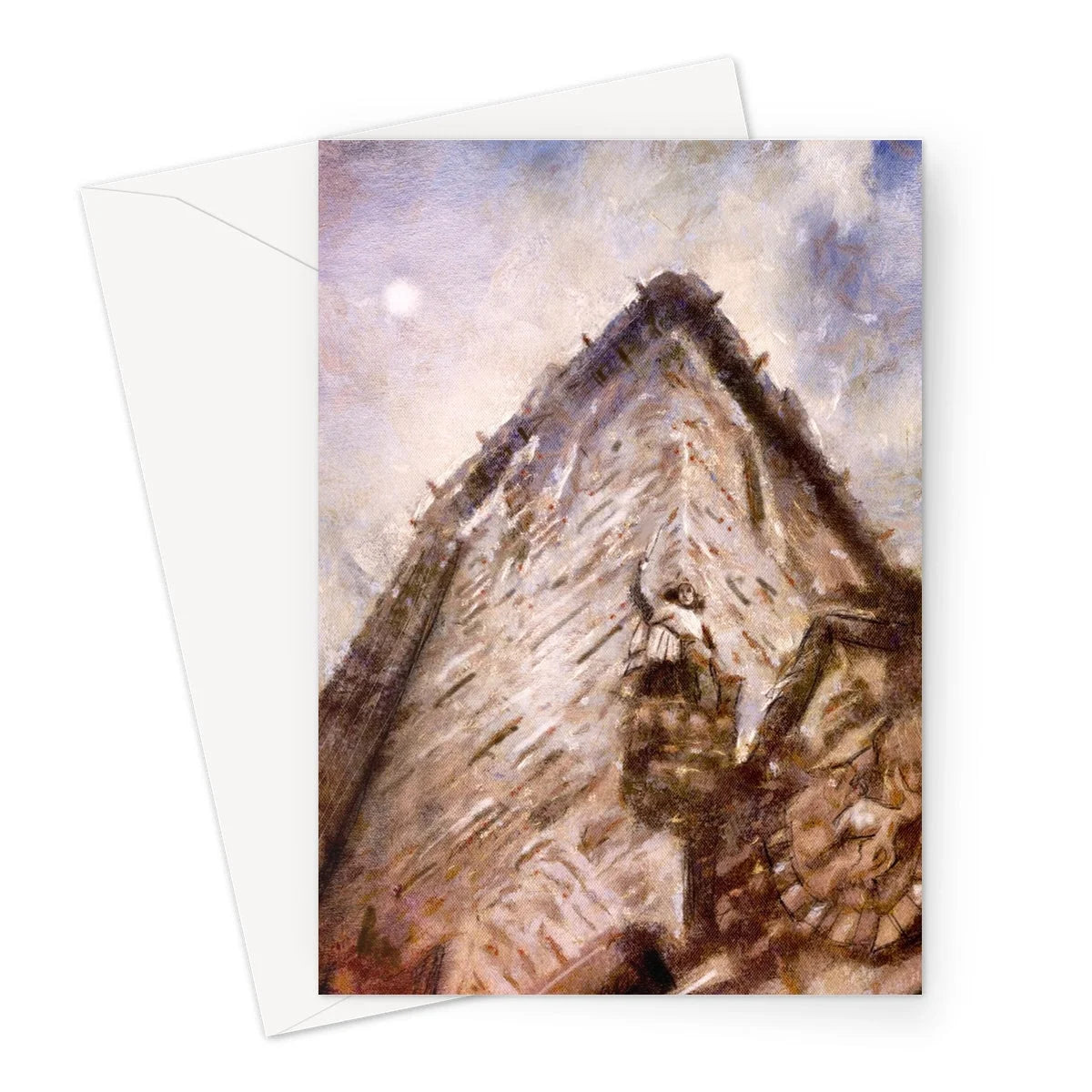 Wallace Monument Moonlight Greeting Card - Historic & Iconic Art Gallery Scotland Worldwide Shipping Scottish Castles Paintings and Fine