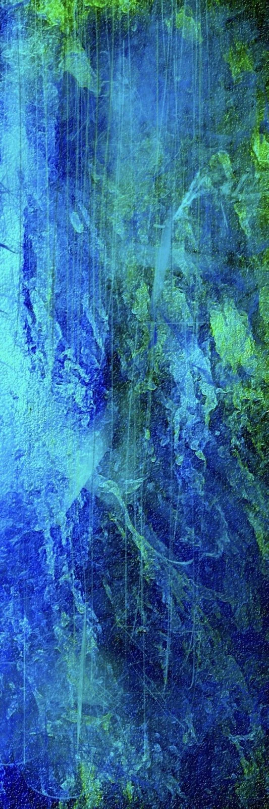 Waterfall Abstract Triptych | Statement Interior Wall Art from Scotland - & Impressionistic Gallery Worldwide Shipping Abstract Vertical