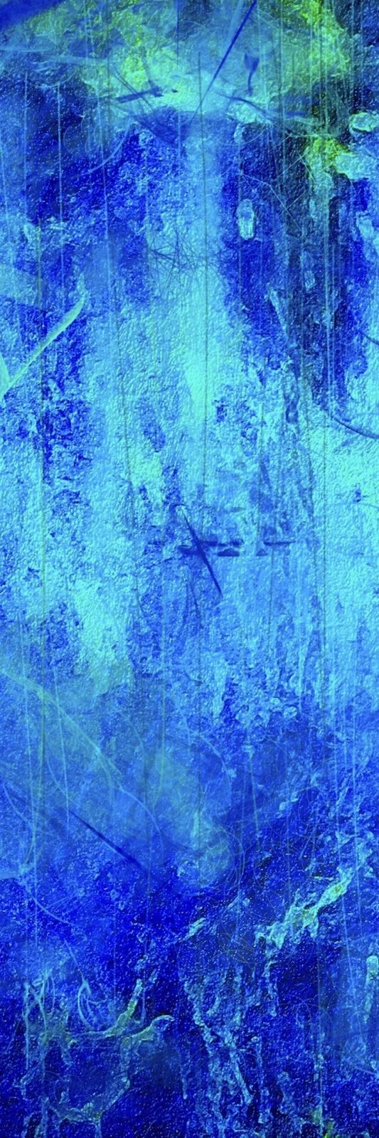 Waterfall Abstract Triptych | Statement Interior Wall Art from Scotland - & Impressionistic Gallery Worldwide Shipping Vibrant Textured