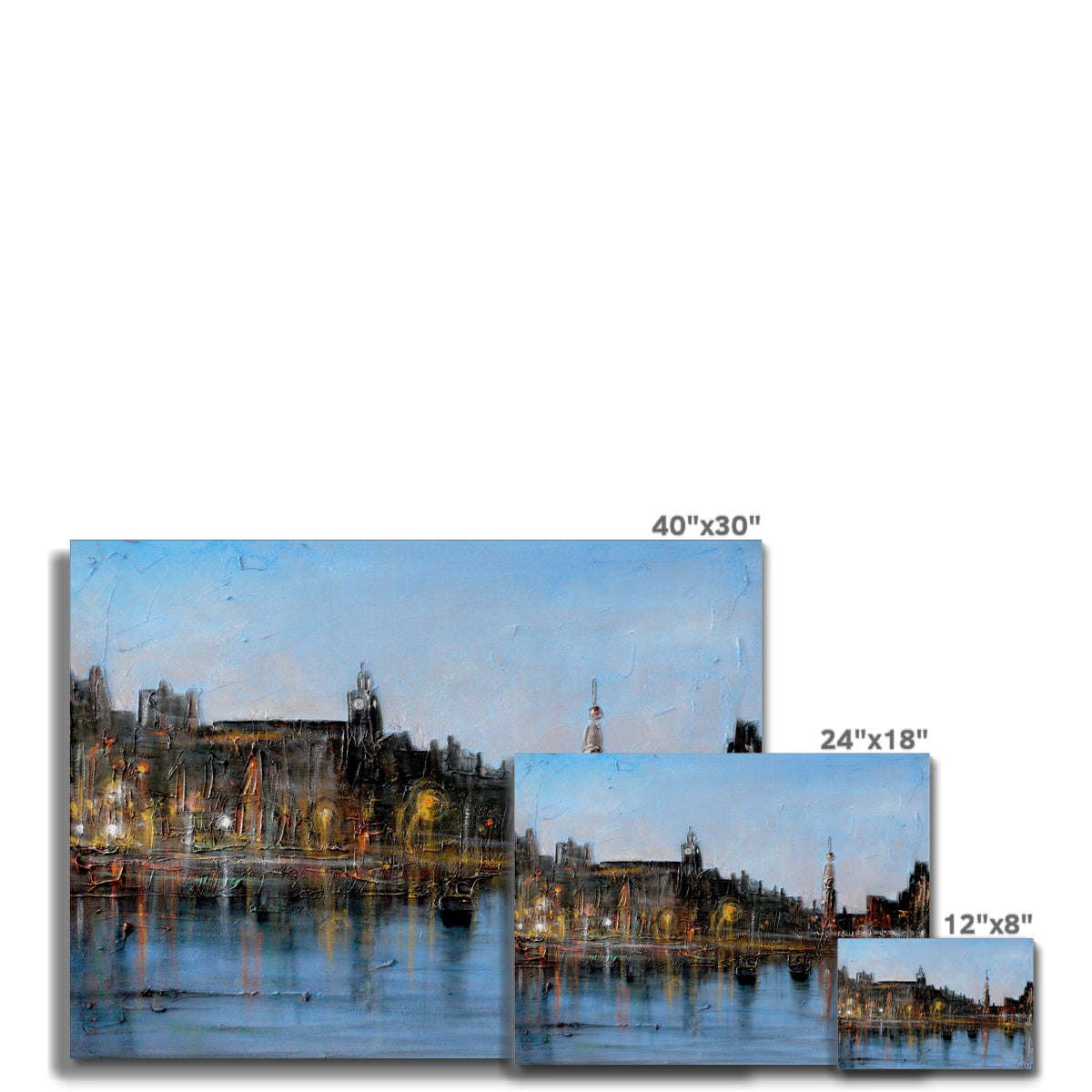 Winter In Amsterdam Painting | Canvas From Scotland