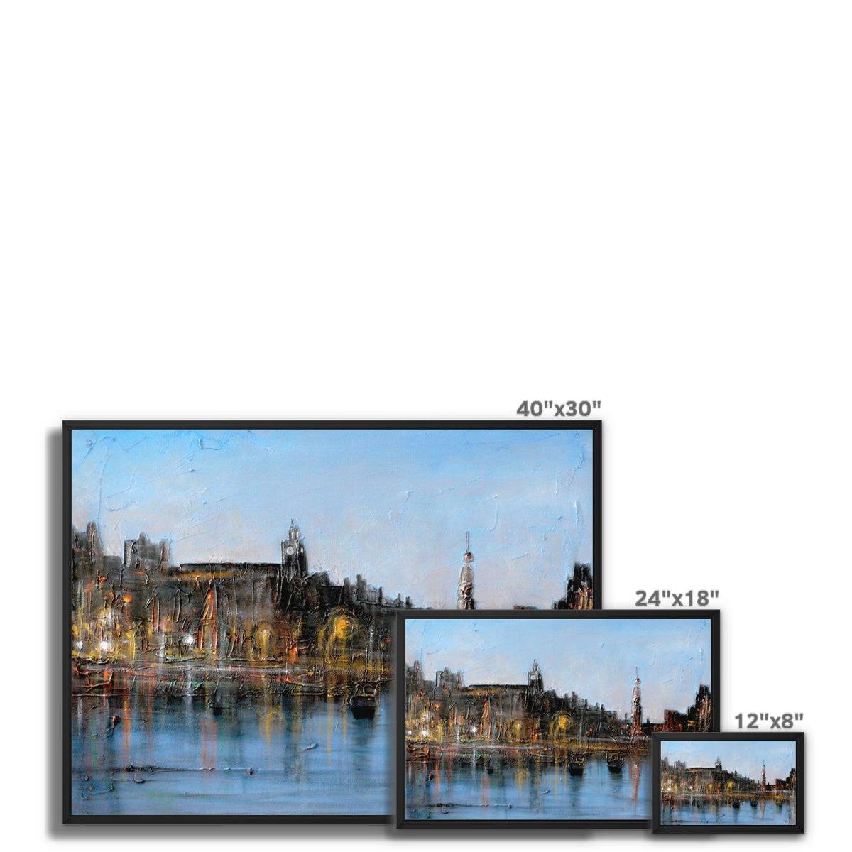 Winter In Amsterdam Painting | Framed Canvas From Scotland