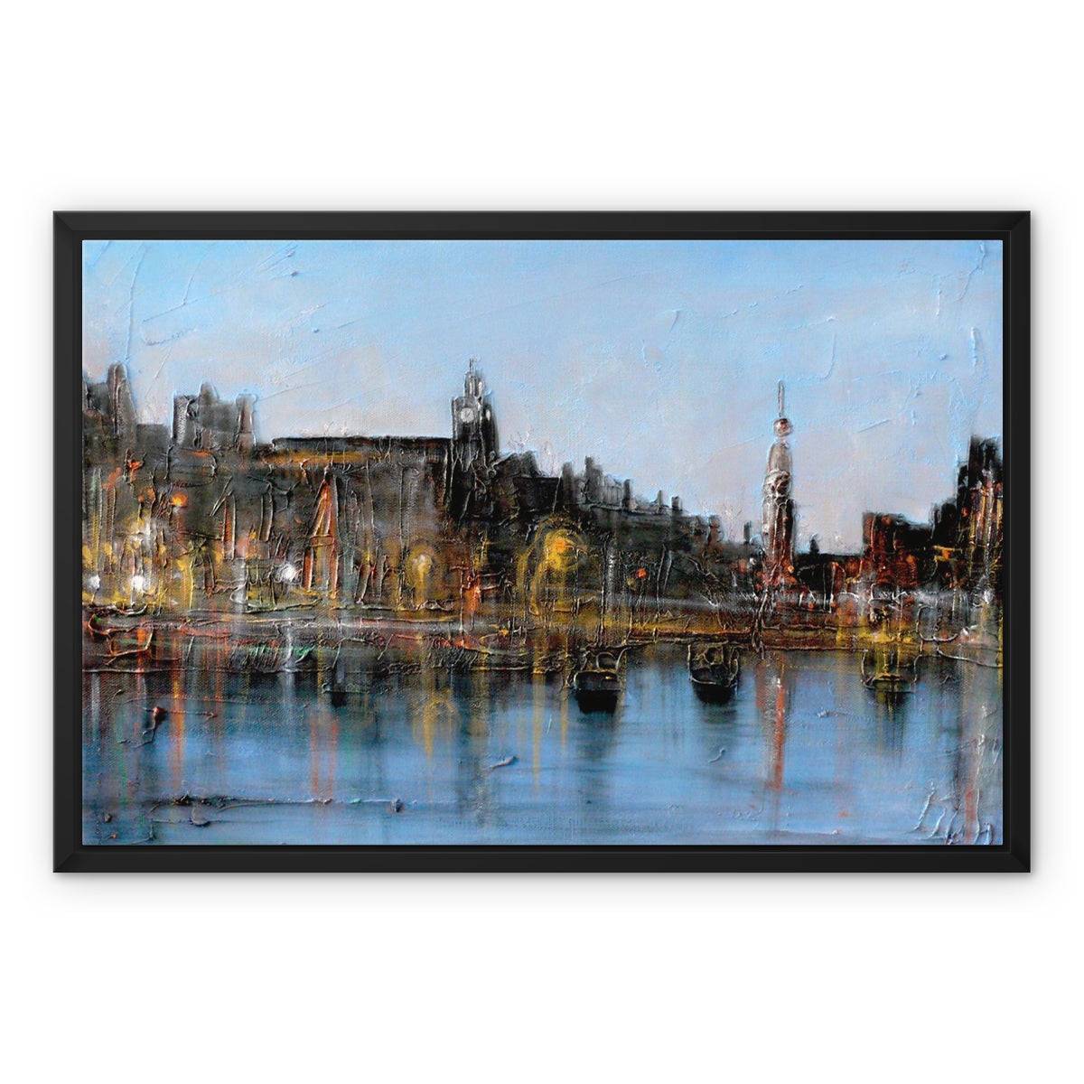 Winter In Amsterdam Painting | Framed Canvas From Scotland