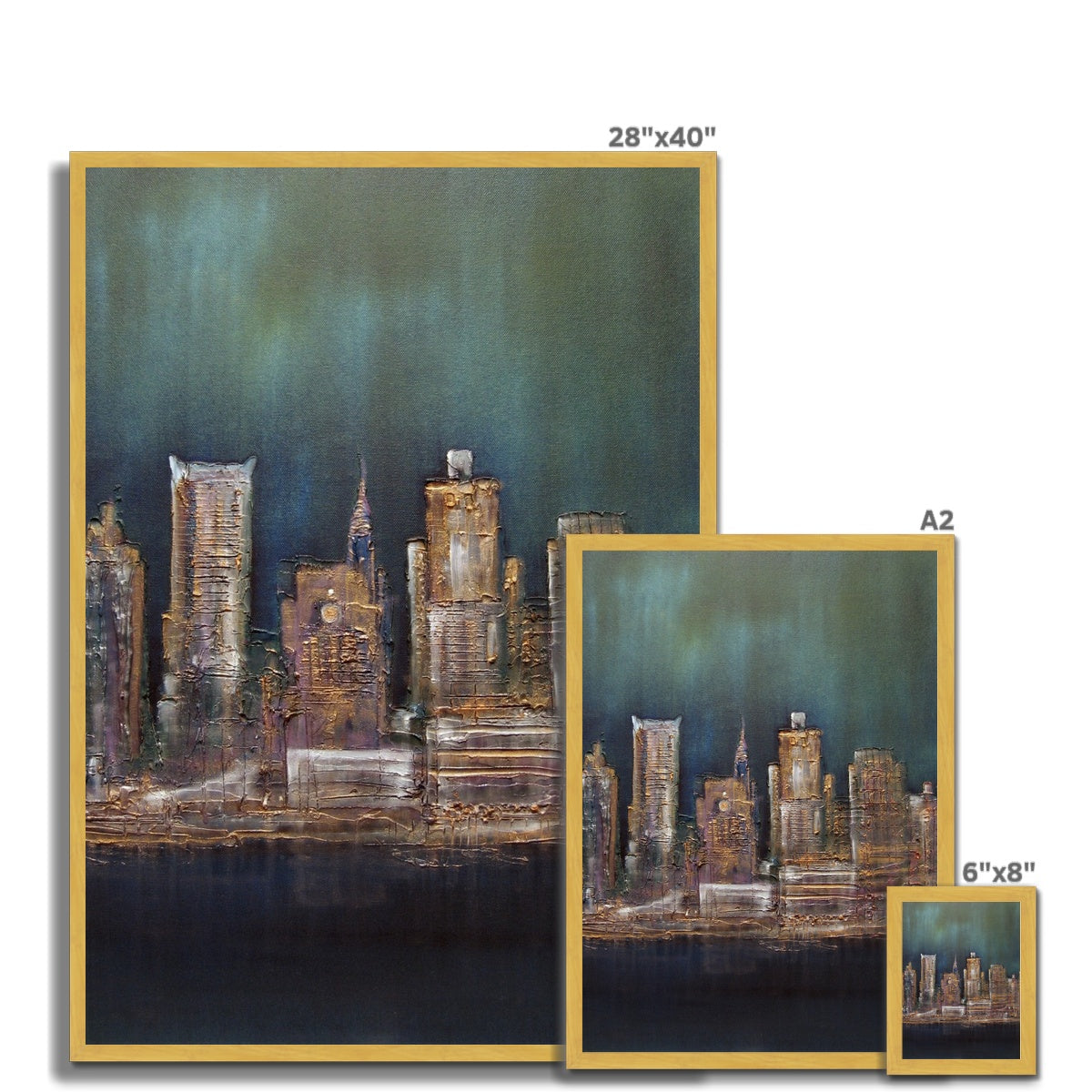 World Paintings - ' New York West Side ' Antique Framed Print