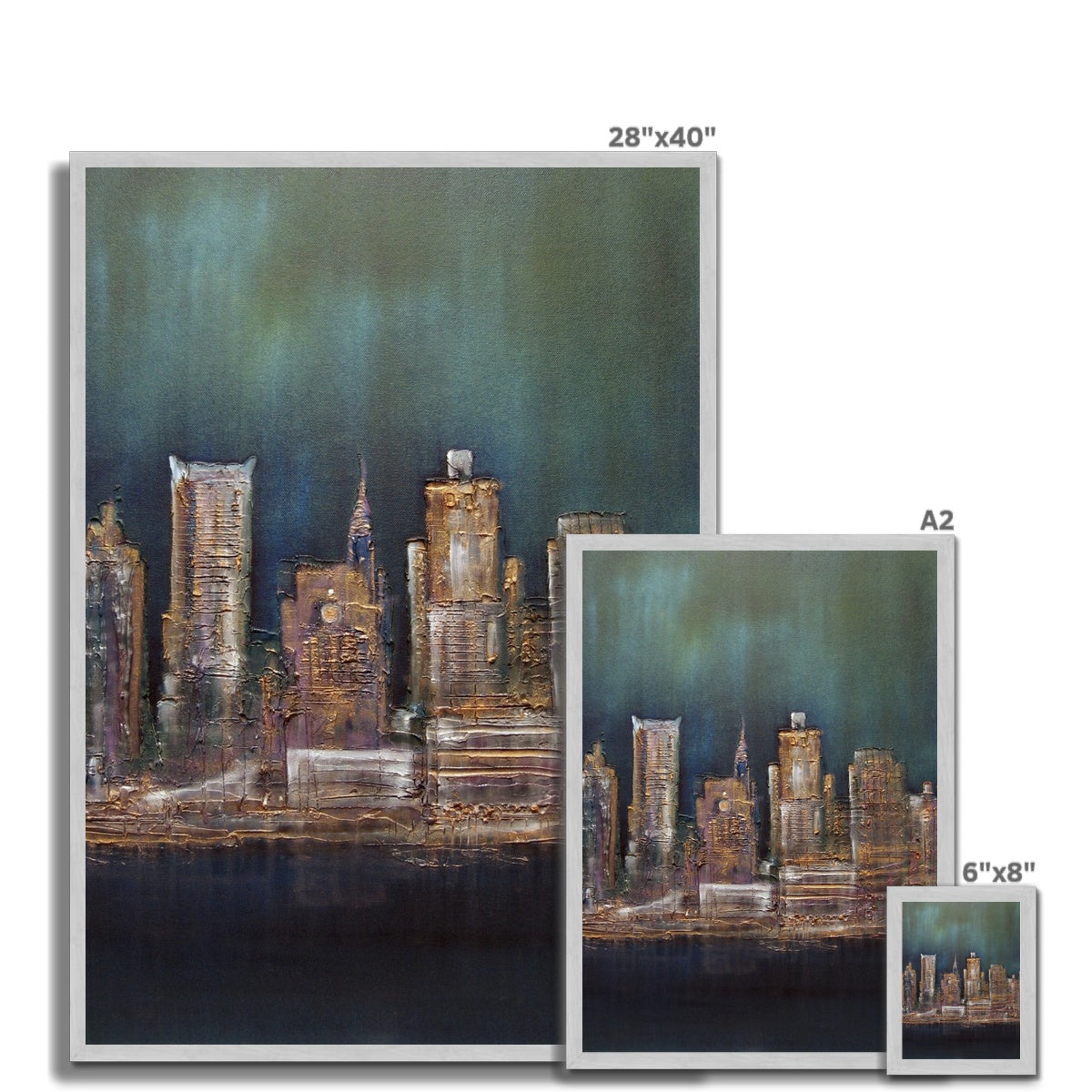 World Paintings - ' New York West Side ' Antique Framed Print