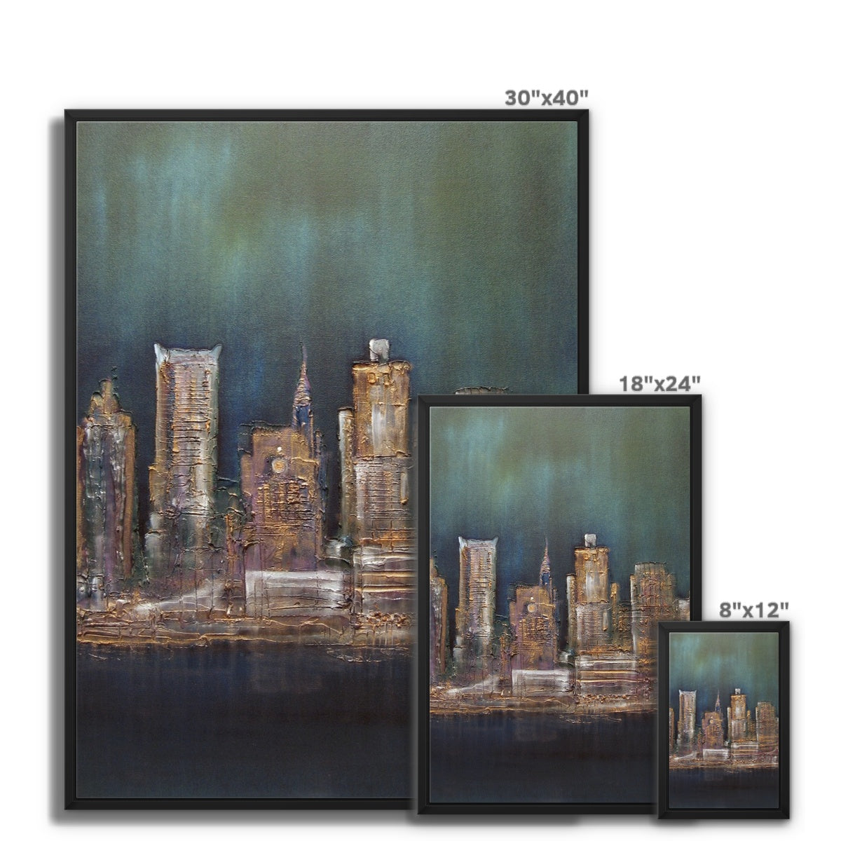 World Paintings - ' New York West Side ' Framed Canvas